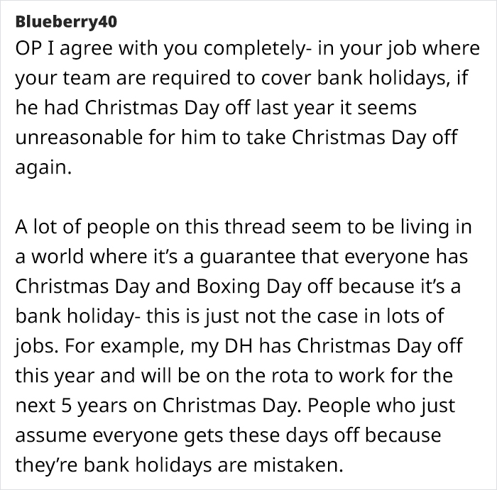 Text discussing a Muslim employee's right to take Christmas off, addressing common workplace holiday assumptions.