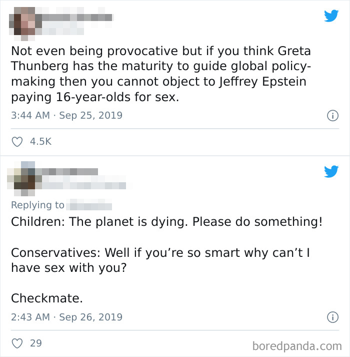 Two cringe tweets showcasing unshakable confidence gone awry in social media discussions.