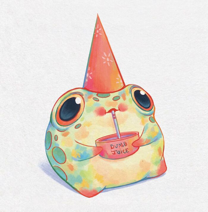This Artist Created 40 Cute Frog Drawings
