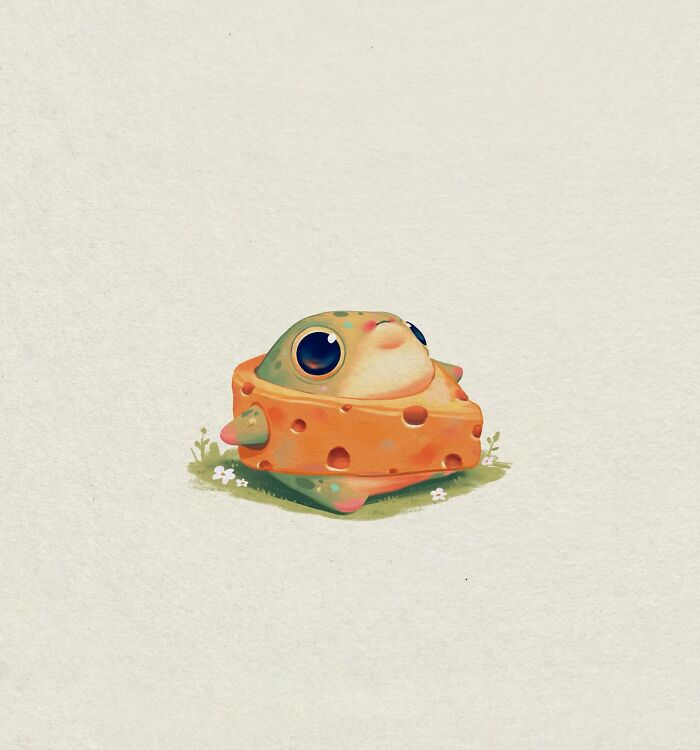 This Artist Created 40 Cute Frog Drawings