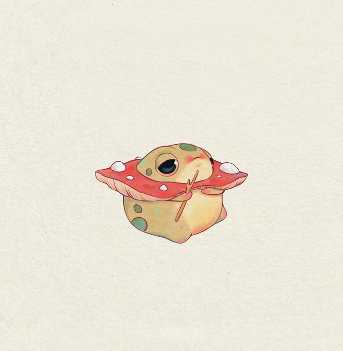 This Artist Created 40 Cute Frog Drawings