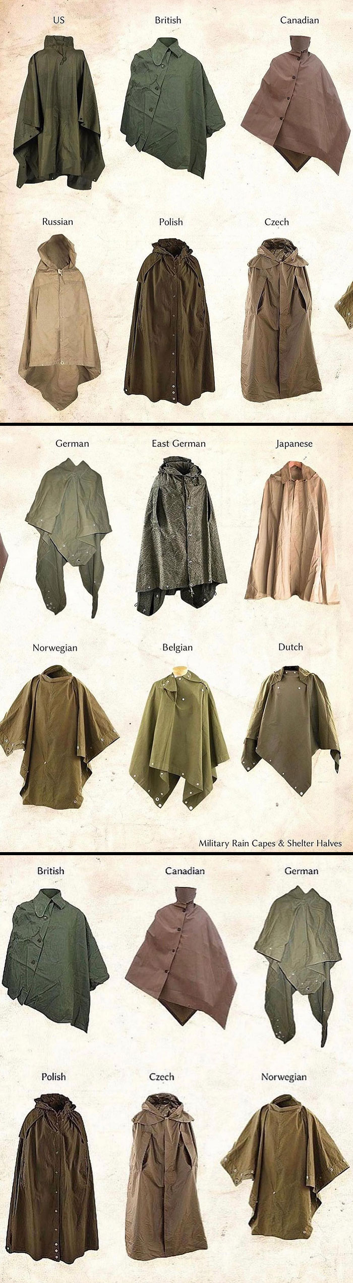 WW2 Era Rain Capes