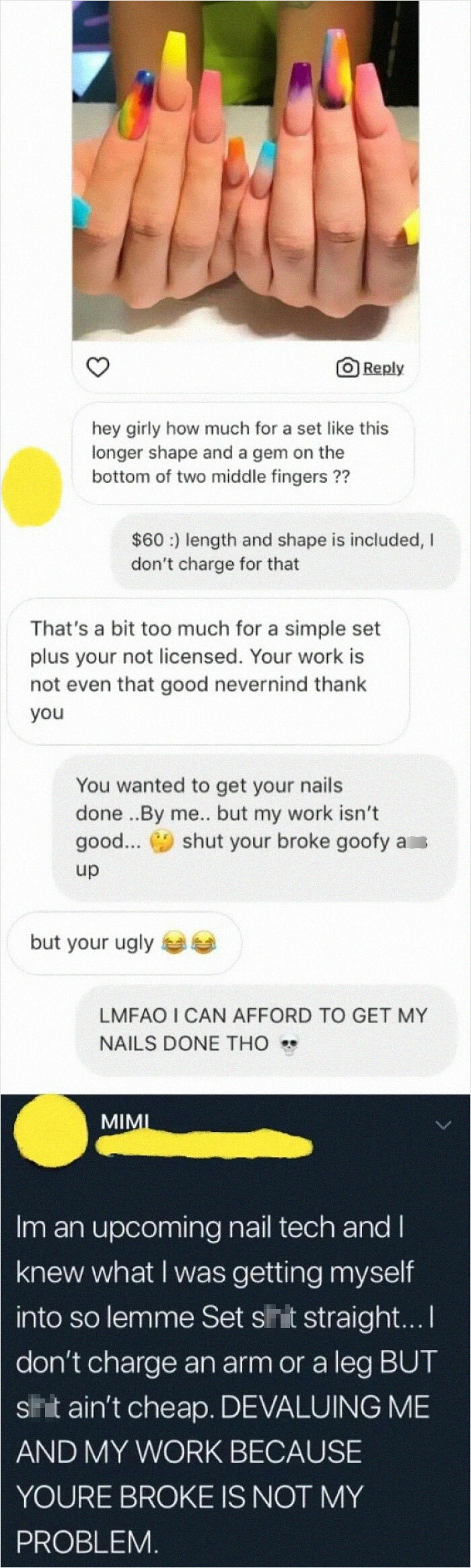 I Can't Belive These People... They Don't Understand Nail Techs, Escorts, Artists, Ect. Actually Make A Living Off Of This