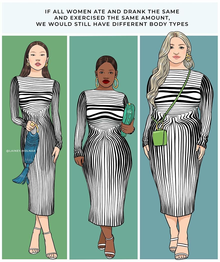 25 Illustrations By Lainey Molnar That Challenge Societal Norms Surrounding Femininity, Body Image, And More (New Pics)