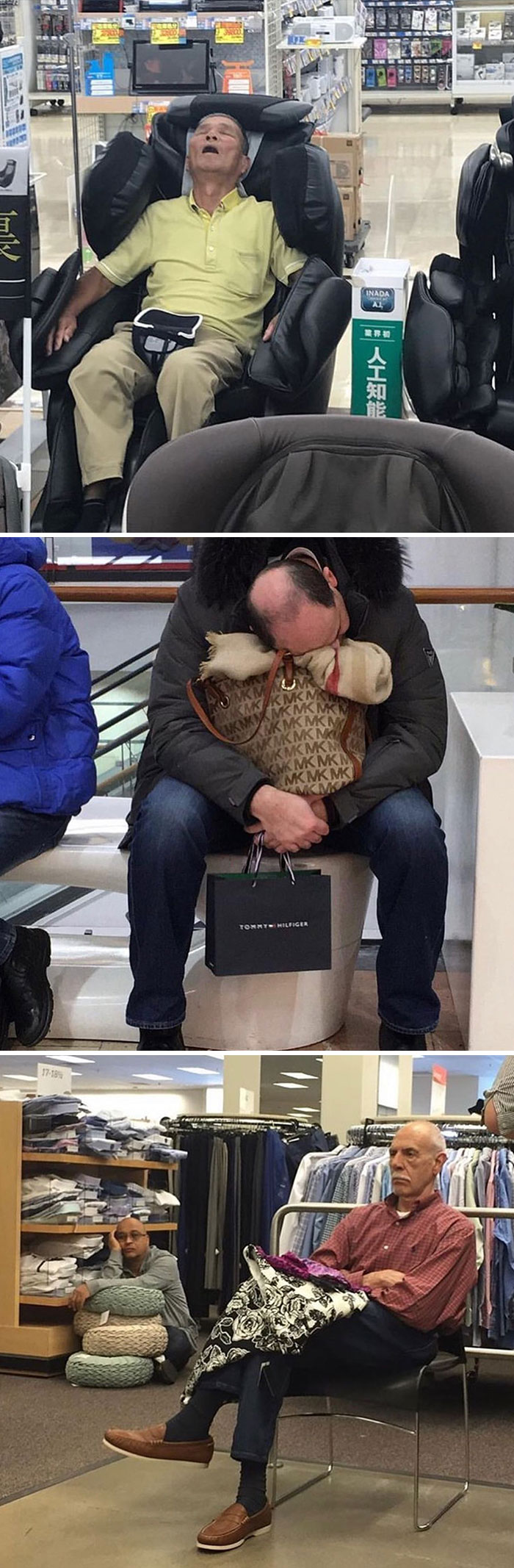 Images Of Men Taken While Waiting For Their Partners In The Shopping Mall