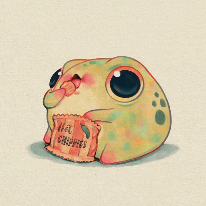 This Artist Created 40 Cute Frog Drawings