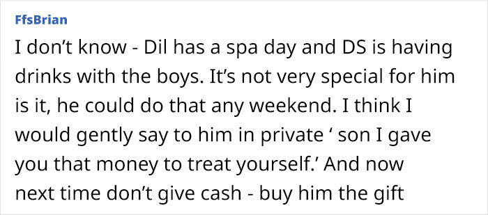 MIL Is Upset Her Son Shared His Gift With His Wife: "I Meant The Gift To Be Just For Him"