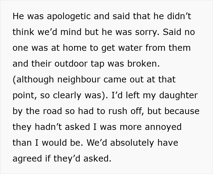 Guy Realizes Cunning Neighbors Are Letting Their Builders Use His Water, He Secretly Locks The Tap