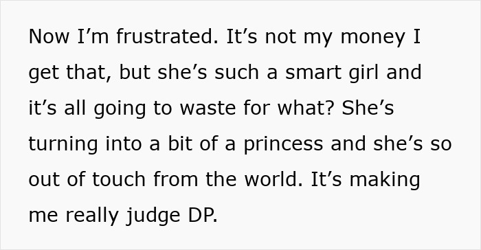 22YO Lives A Comfortable Life, Her Stepmom Is So Grossed Out She Might Leave Her Partner