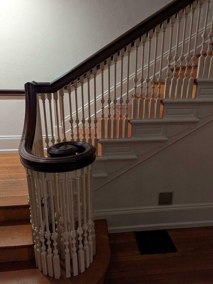 Everytime I Walk Up My Stairs I Admire The Craftsmanship And 5 Spindles Per Stair