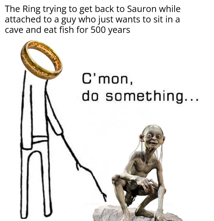 Gollum Being Useless Was Probably The World's Best Defense