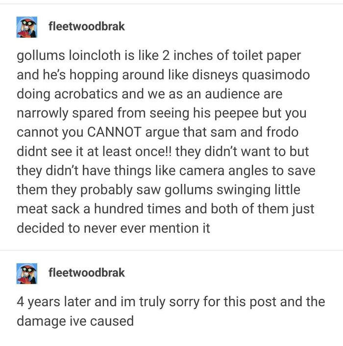 Gollums Loincloth, Frodo And Sam