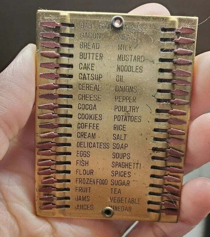 An Antique Pocket Shopping List