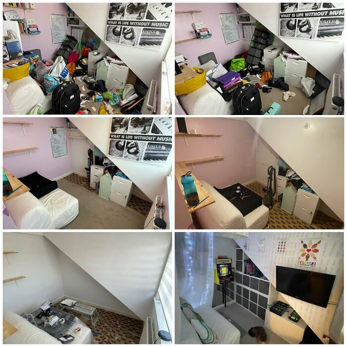 I Cleaned My Junk / Adhd / Depression Room (Which Got Worse Since My Divorce During My Masters) And Turned It Into A Playroom For The Kids