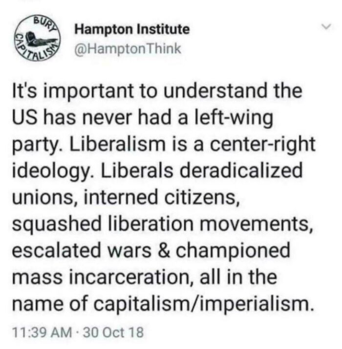 Liberals Are Right Wingers