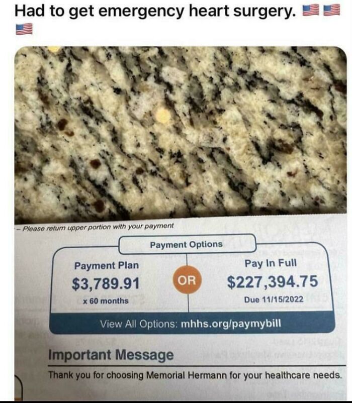 Why Capitalism Must Be Destroyed? Me: Shows A Snap Shot Of A Fucking Medical Bill Americans Get