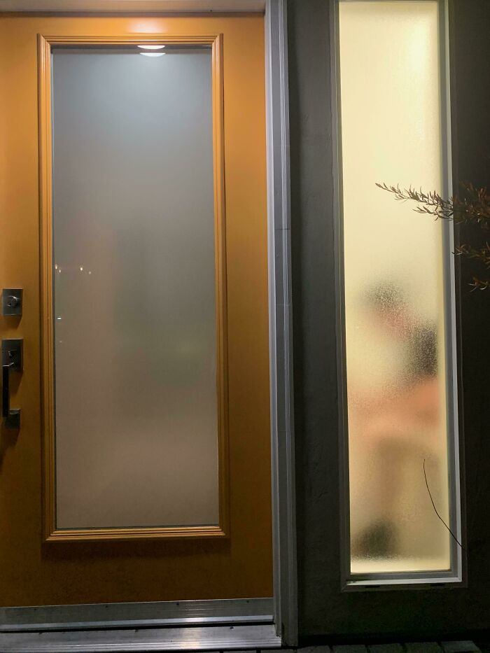 My Friend’s Apartment Has A 1/2 Bathroom On The Ground Floor. This Is The View From The Street