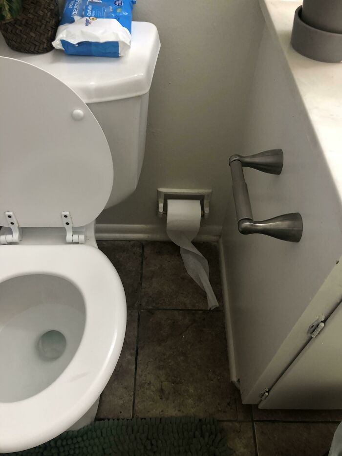 My Boyfriend Wanted Me To Post This Here. No We Don’t Leave Our Toilet Paper There LOL