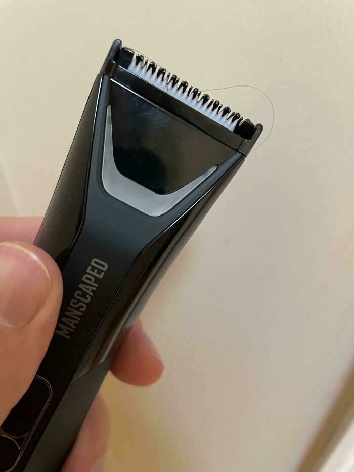 Nothing Like Opening A Brand New Manscaped And Finding A Long Black Hair In The Teeth