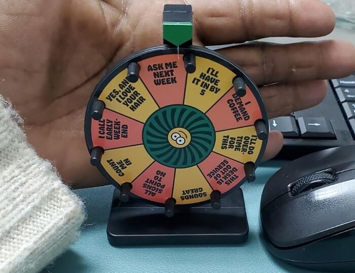 Spin Your Way To Sarcastic Satisfaction With The The Office Answer Wheel, A Tongue-In-Cheek Desk Toy That's Guaranteed To Provide Humorous (And Occasionally Helpful) Responses To All Your Work Queries – Because "I Don't Know" Just Got A Whole Lot Funnier!