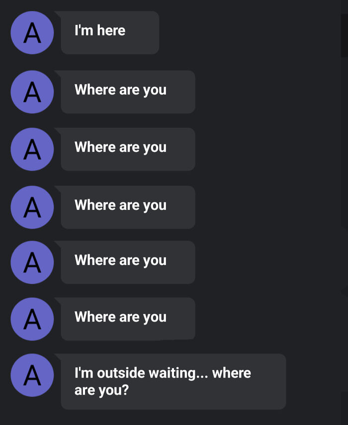 Toxic mother repeatedly texting "Where are you?" to child, demonstrating overbearing behavior.