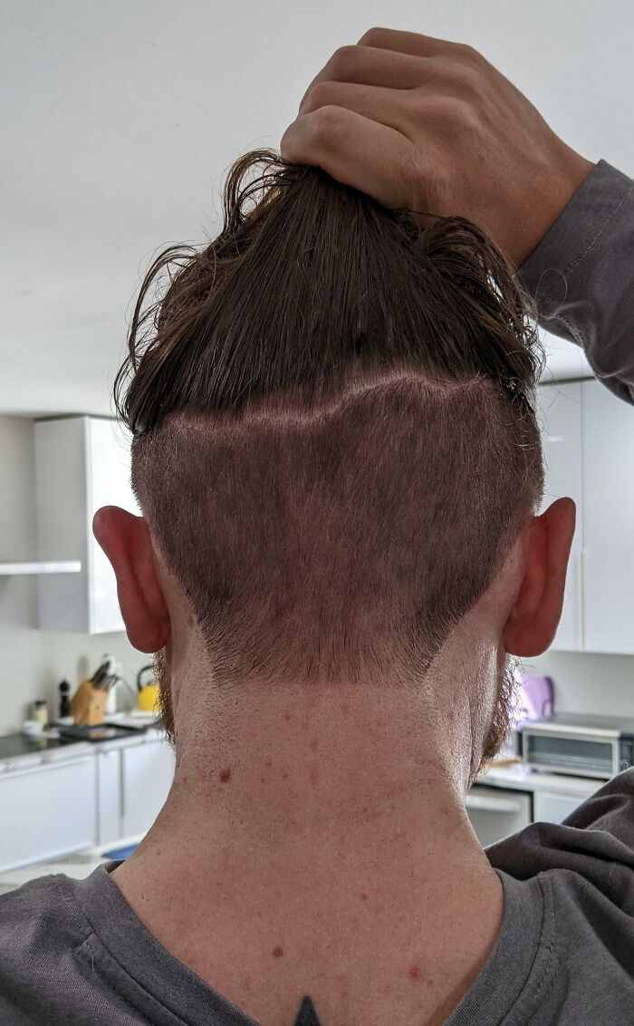Husband Had Long Hair, All One Length, And Decided To Get An Undercut
