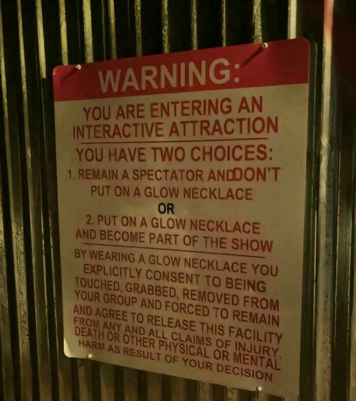 Outside Of A Haunted House Attraction