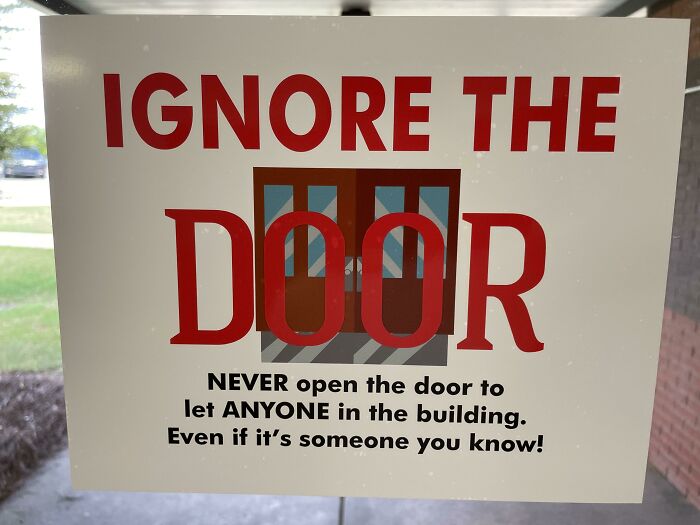 New Signs At School For Safety Against Shooters