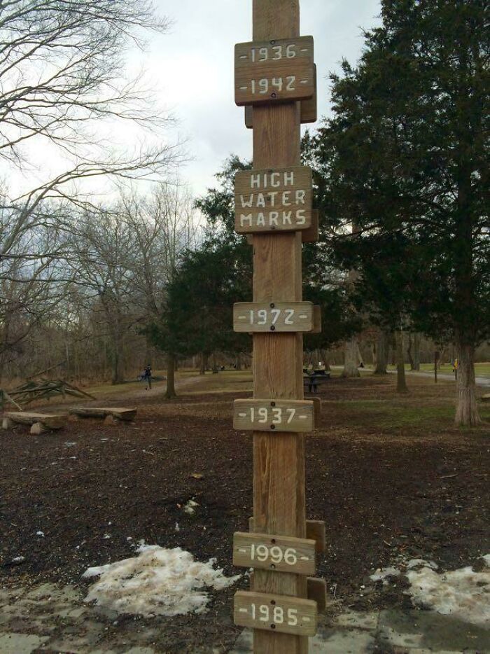 These Have Always Been The Scariest Signs To Me. Those Markers Aren’t Even Close To The River. Great Falls, Va