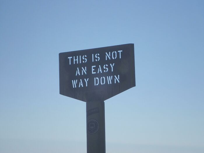 This Sign Near The Top Of Table Mountain, Cape Town, South Africa