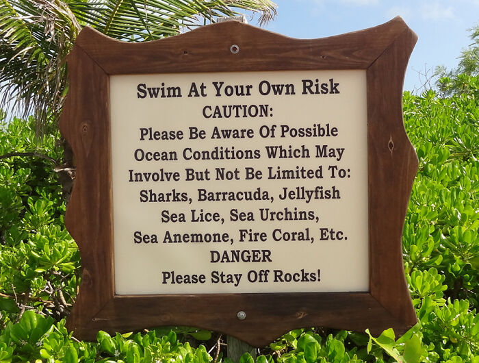 Many Things To Be Aware Of! This Sign Is At Castaway Key, An Island Owned By Disney