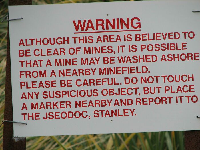 Falkland Islands Warning