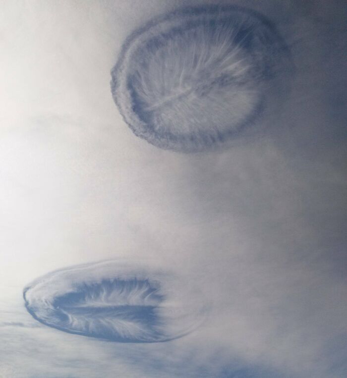 Unbelievable cloud shapes resembling circles in the sky, showcasing fascinating natural phenomena.