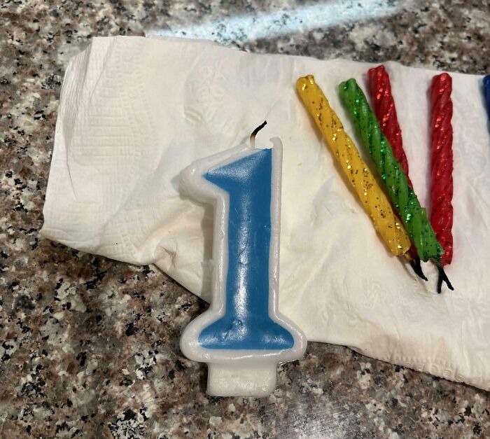 My Wife Won’t Let Me Throw Out Our Used 1 Candle Because One Day Our Three Year Old Will Be Ten And We Can Use It Again