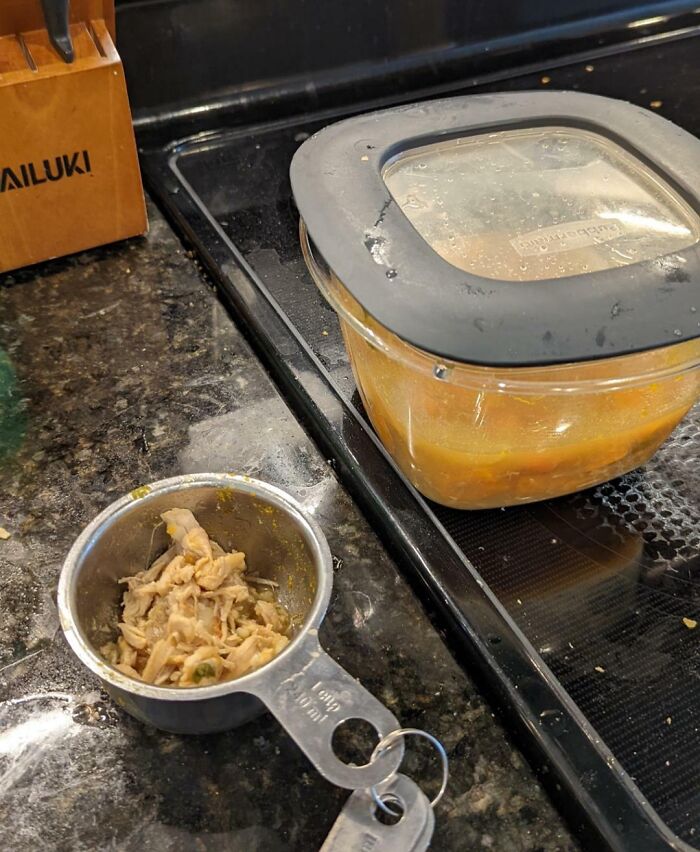 My Dog's Vet Put Him On A Restricted Diet Because He's Older. My Wife Keeps Giving Him Meat And Sneaking It Into The Food I Make For Him