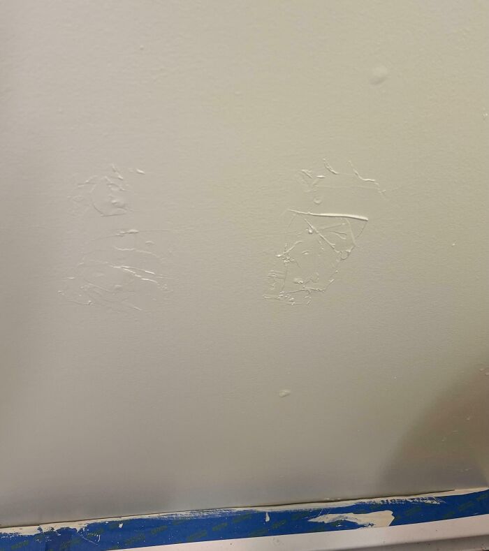 My Wife Didn’t Wait For Me To Sand The Spackle Before She Painted