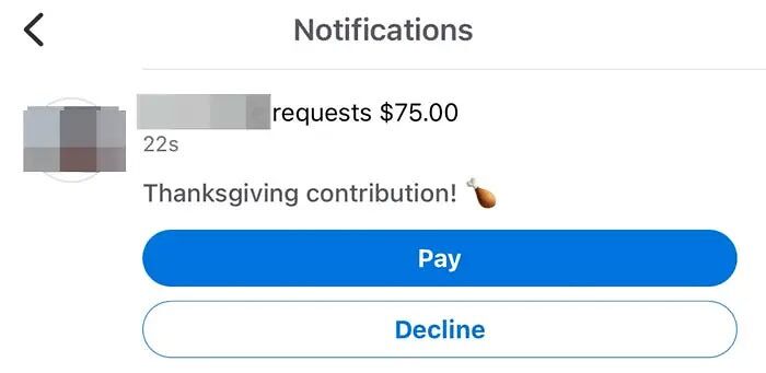 We Got A Request From That Aunt Proclaiming That We Now Owed Her $75 To Cover The Cost Of The Thanksgiving Meal