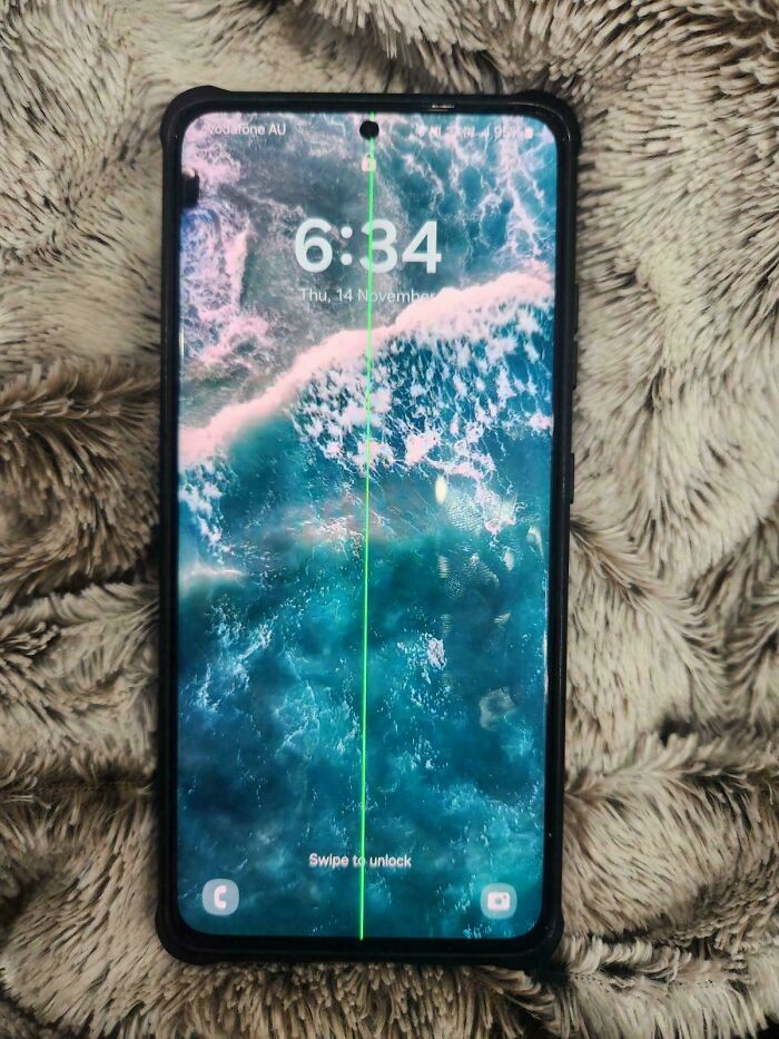 My Phone Started Showing This Green Line. What's Annoying Me Most Is It's Slightly Off Centre