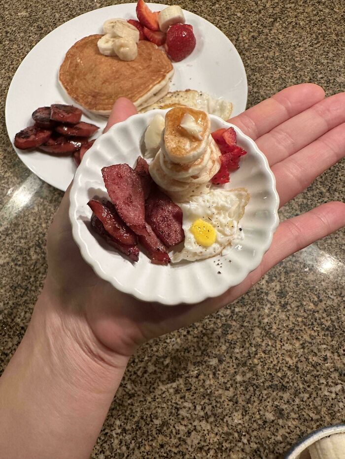 A Continental Breakfast. I Make My Roommate Mini Versions Of What I Eat Because He Always Says He’s Not Hungry