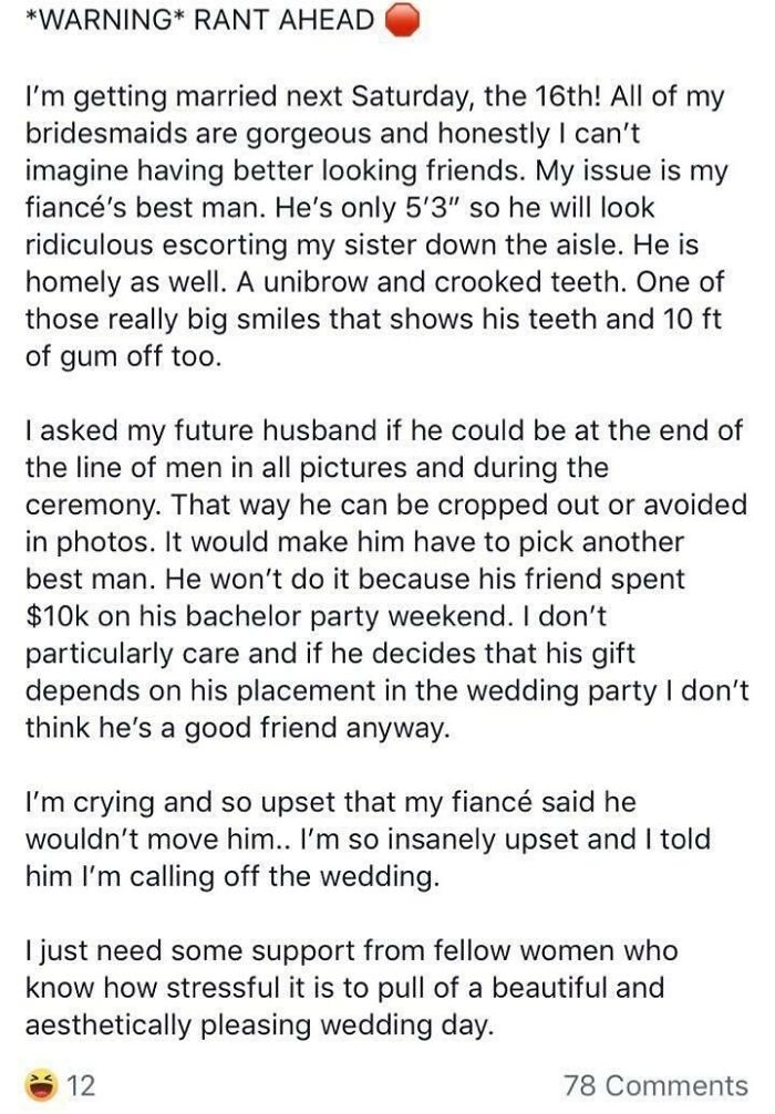 Entitled Bride To Be