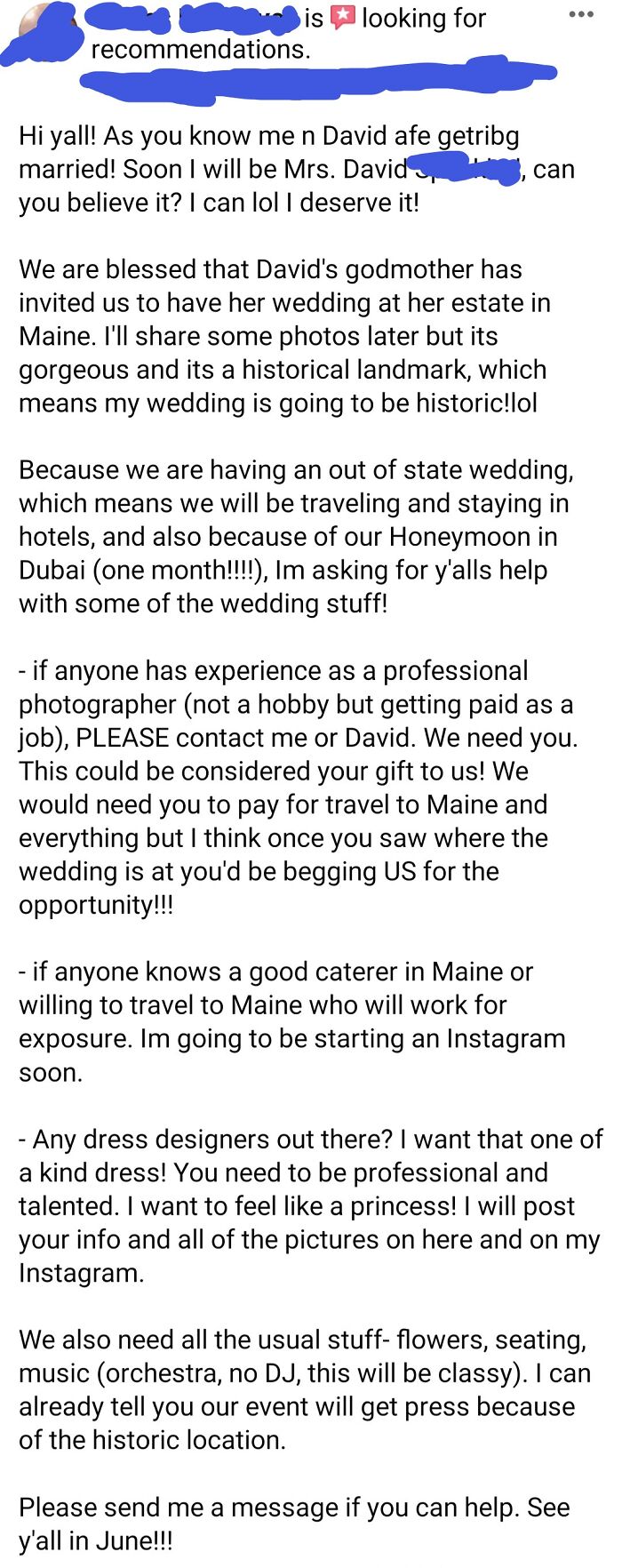 Pay For My Historic Wedding, Y'all!