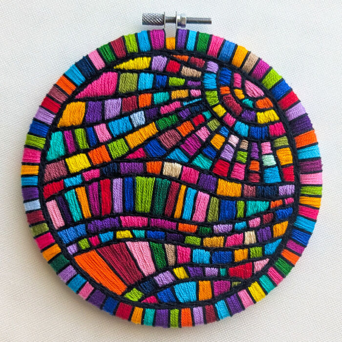 My Embroidery Inspired By Stained Glass Art
