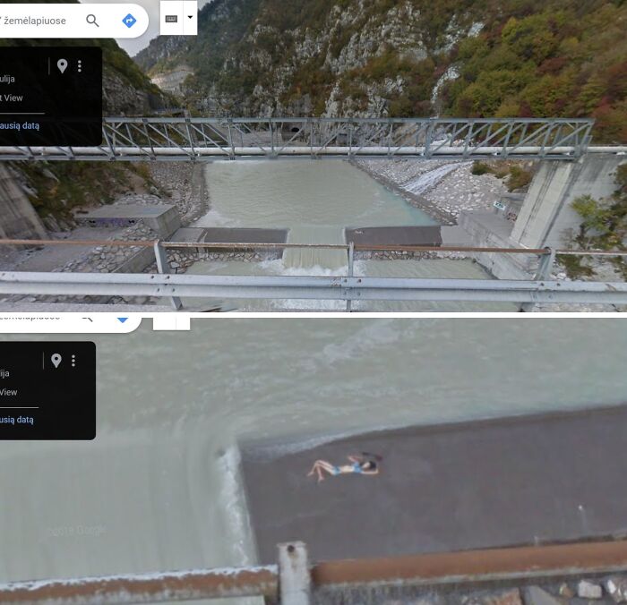 Weird Woman Relaxing