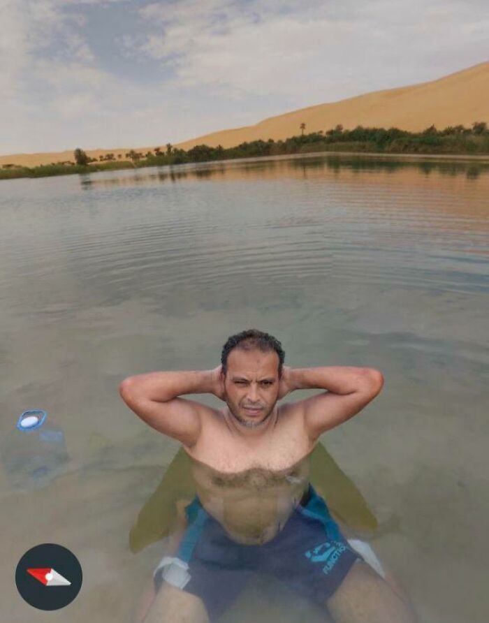 Just Some Guys Chillin' In An Oasis