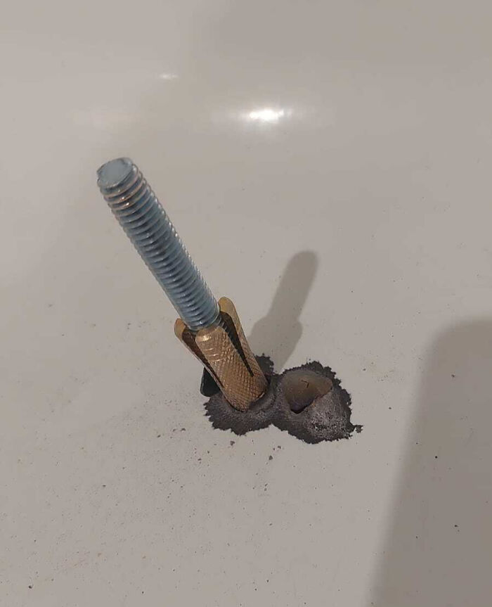 Contractor Drills Through The Ceiling Right Into My Bathtub