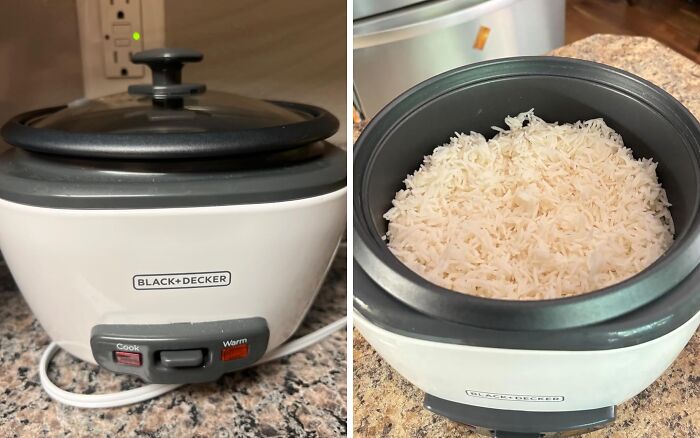 Cook Rice To Perfection With The Trusty Black+Decker Rice Cooker, A Kitchen Staple That Makes Meal Prep A Breeze