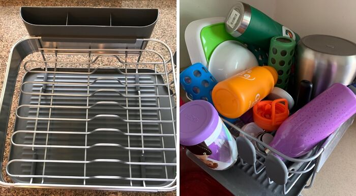 A Tidy Kitchen Just Got A Whole Lot Easier With The Space-Saving Compact KitchenAid Dish Rack
