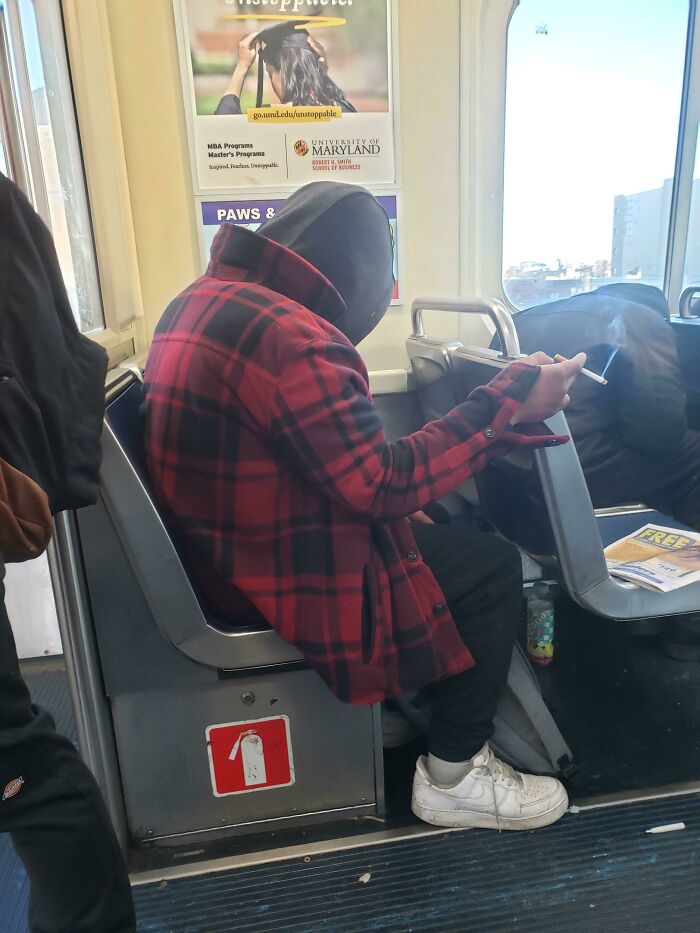 Having A Light On The Public Train At 8 In The Morning