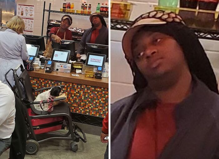 Man with a bored expression at an airport food counter, embodying the concept of annoying plane passengers.
