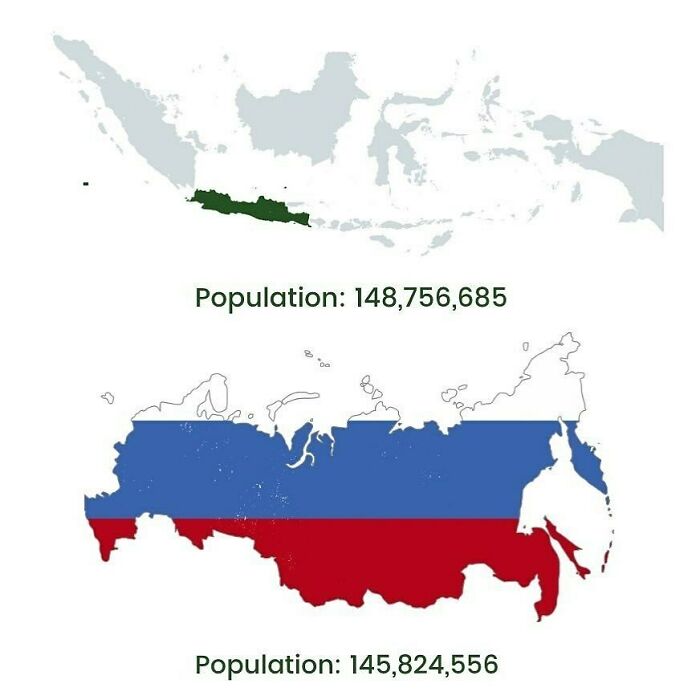 The Island Of Java In Indonesia 🇮🇩 Is More Populated Than Russia 🇷🇺
